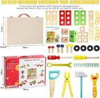 34PCS Wooden Simulation Toolbox Toy