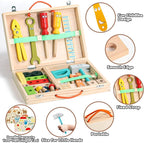 34PCS Wooden Simulation Toolbox Toy