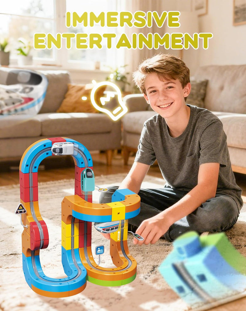Magnetic Modular Track Car Set